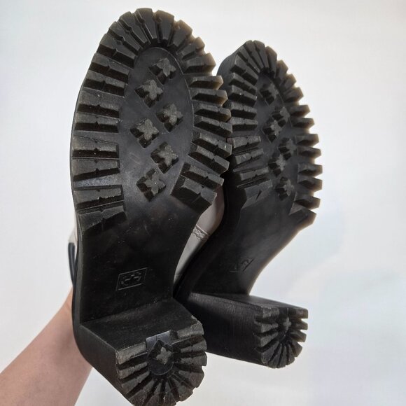 Dr. Martens Taupe Persephone Lace Up Heeled Ankle Boots Women's Size US 7 EU 38 - Picture 6 of 12